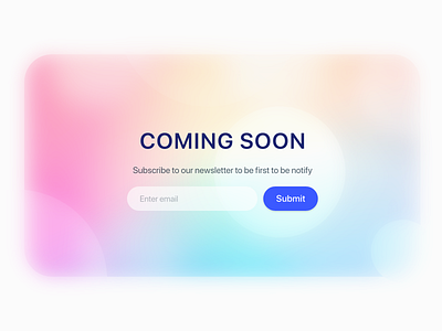 Daily UI Challenge : 048 Coming Soon