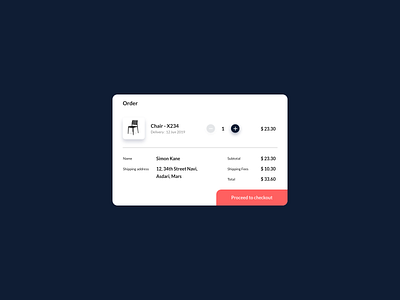 Daily UI Challenge : 058 shopping chart