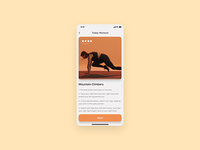 Daily UI Challenge : 062 Workout of the day adobexd dailyui ui workout of the day