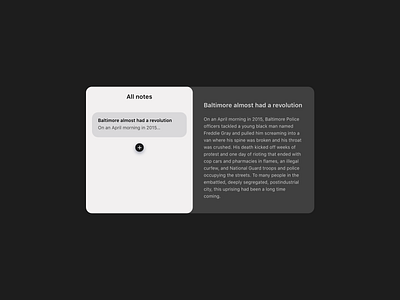 Daily UI Challenge : 065 Notes Widget