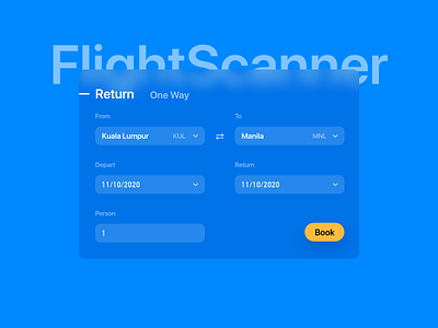 Daily UI Challenge : 068 flight search