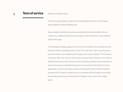 Daily UI Challenge : 089 Terms of service adobexd dailyui terms of service ui