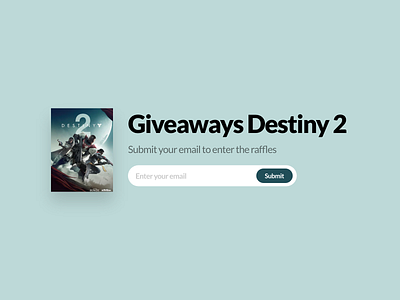 Daily UI Challenge : 097 Giveaways