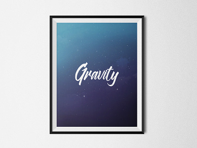 Gravity blue gravity poster print quote stars univers