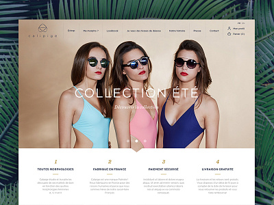 Calipige design eshop swimwear ui web