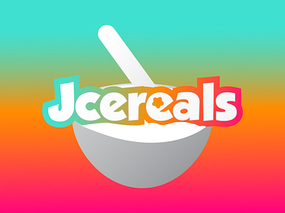 Jcereals art bowl branding cereal design flat icon illustration illustrator logo milk minimal spoon vector