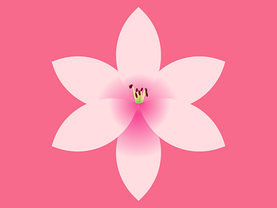 Lily Flower art branding design flat flower logo icon illustration illustrator lily flower logo minimal vector