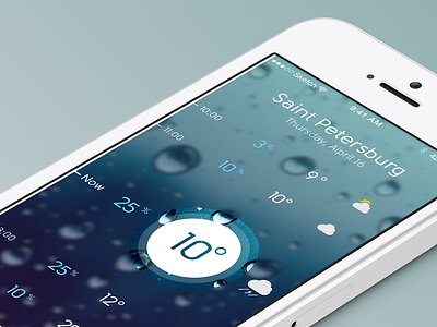 Weather app app flat ios7 iphone weather