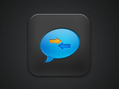 LinkSharing icon app bubble chat icon ios