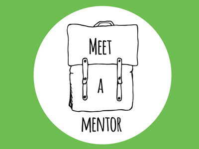 Meet a Mentor concept design flyer infographic logo