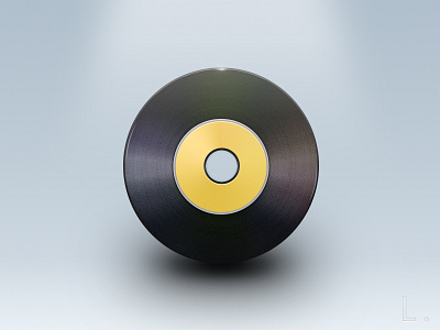 LP black china disc icon