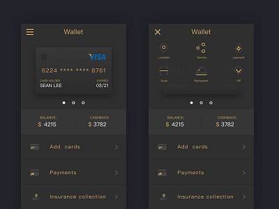 Wallet animation design ui