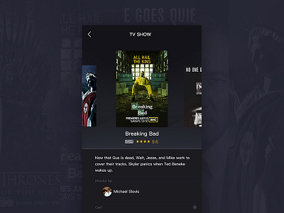 Tv Show design movie tv ui video