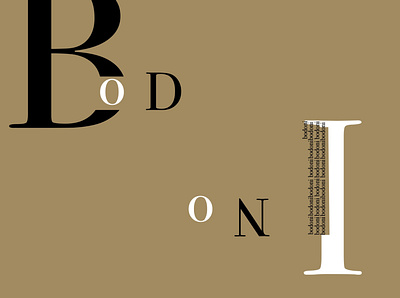 Bodoni. design typography