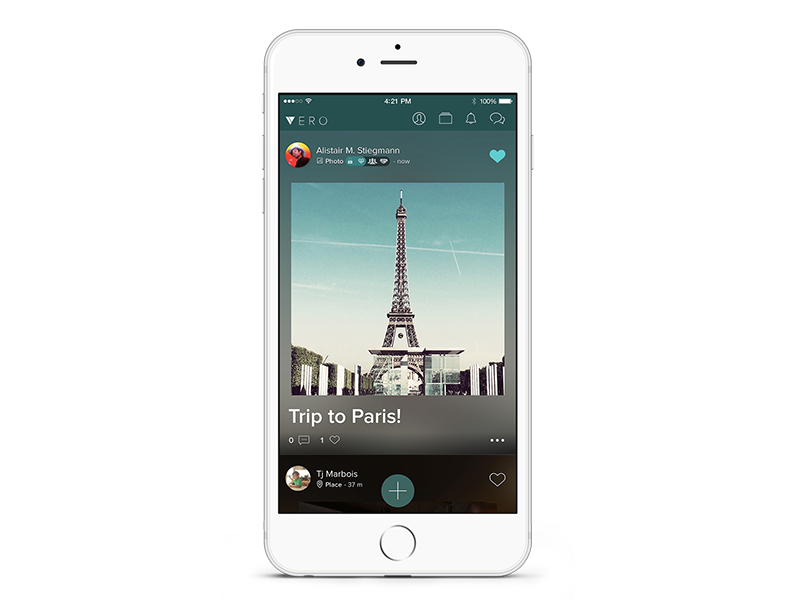 Vero—True Social network social design ux ui application vero creative direction