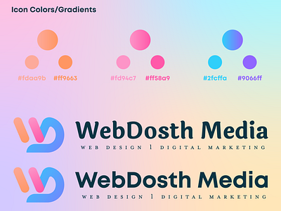 WebDosth Media Logo branding business card design logo