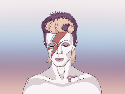 David Bowie bowie character design illustration music portrait procreate