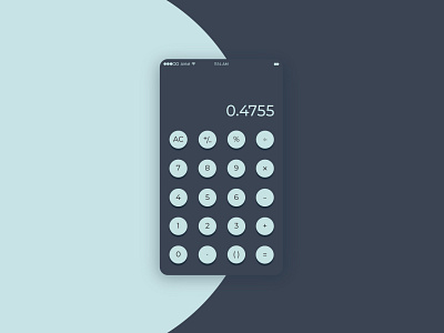 Daily UI challenge #004 - Calculator calculator dailyui dailyuichallenge designer uidesign uiux userinterface userinterfacedesign visualdesign visualdesigner