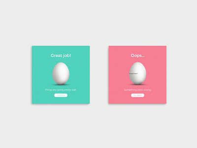 Daily UI challenge #011 - Flash Message continue dailyui dailyuichallenge egg flash message try again uidesign uiux userinterface userinterfacedesign useriterfacedesigner visualdesign visualdesigner