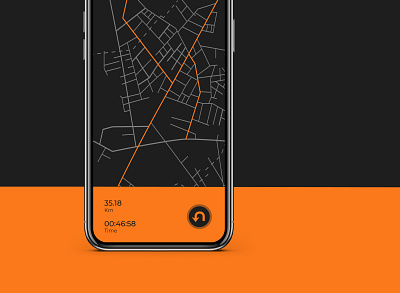 Daily UI challenge #020 - Location Tracker dailyui dailyuichallenge grey iphone location tracker maps mockup orange ui uiux userinterface userinterfacedesigner visualdesign visualdesigner