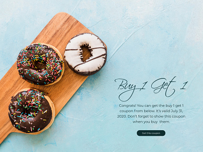 Daily UI challenge #036 - Special Offer blue dailyui dailyuichallenge donuts mockup special offer ui uidesign uiux userinterface userinterfacedesign userinterfacedesigner visualdesign visualdesigner