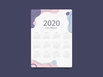 Daily UI challenge #038 - Calendar 2020 calendar dailyui dailyuichallenge mockup purple ui uidesign uiux userinterface userinterfacedesign userinterfacedesigner visualdesign visualdesigner white