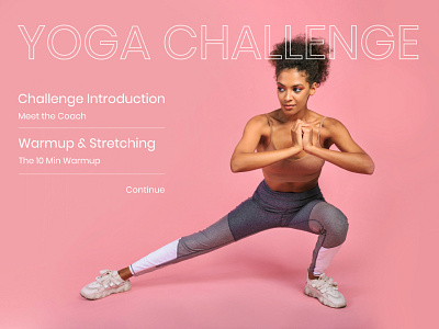 Daily UI challenge #062 - Workout of the Day dailyui dailyuichallenge mockup pink uidesign uiux userinterface userinterfacedesign visualdesign visualdesigner workout yoga