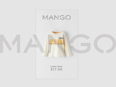 Daily UI challenge #096 - Currently In Stock currently in stock dailyui dailyuichallenge linen shirt mango mockup ui uidesign uiux userinterface userinterfacedesign userinterfacedesigner visualdesign visualdesigner