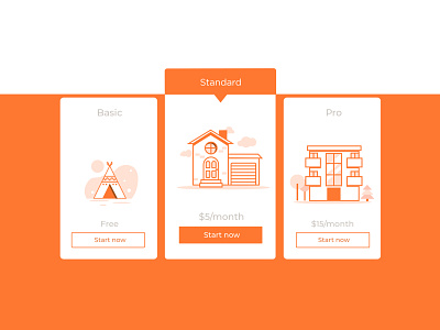 Daily UI challenge #099 - Categories basic categories dailyui dailyuichallenge mockup orange white pro standard uidesign uiux userinterface userinterfacedesign userinterfacedesigner visualdesign visualdesigner