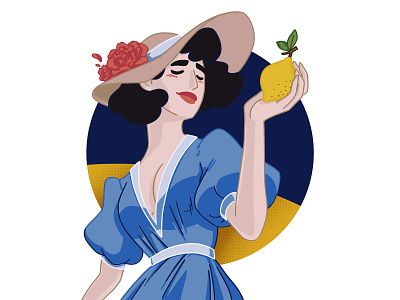 Lemon muse girl character illustration illustrator lemon
