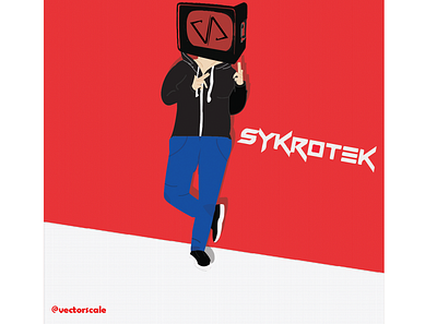 Sykrotek animated animation art branding cartoon character character design design dj flat illustration illustrator minimal music typography vector