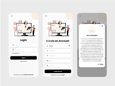 Log In/ Sign Up UI adobe photoshop app art design graphic design minimal ui ux vector