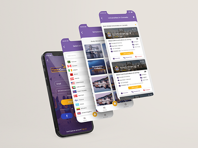 Study Abroad Mobile App app design graphic design minimal ui ux