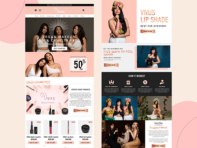 Beauty & Cosmetics Website UI Design