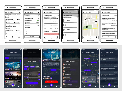 Hyperlocal Event Discovery Application UI UX app art design event finder graphic design illustration minimal mobile app nearby event ui ux