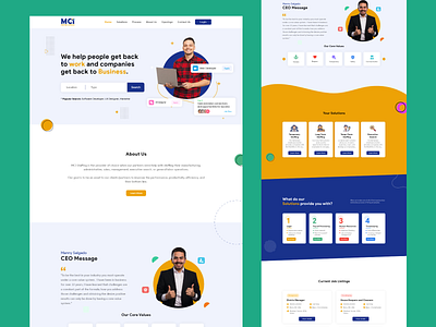 Staffing Services Providing Website UI UX