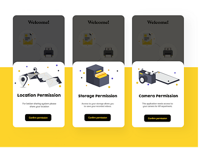 Permissions camera camera app illustration location mobile permission permissions storage