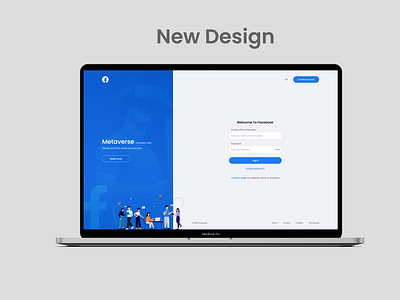 Facebook login page redesign