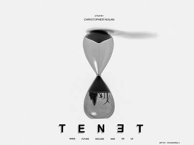 Tenet Poster animation branding design flat graphic design illustration minimal typography vector