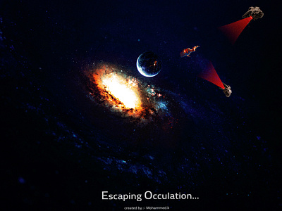 Escaping Occulation app astronaut branding design drone earth flat gradient graphic design illustration logo milky way minimal photoshop space typography ux web
