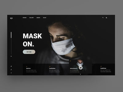 MASK ON ! 3d branding corona design flat logo mask minimal pandemic ui ux web