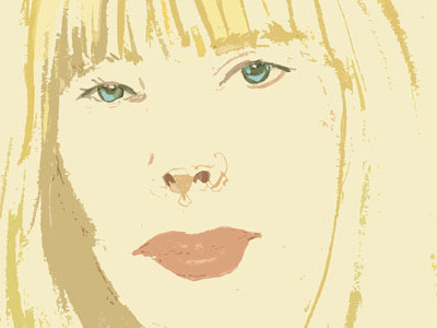 Joni Mitchell illustration likeness musicians songwriter