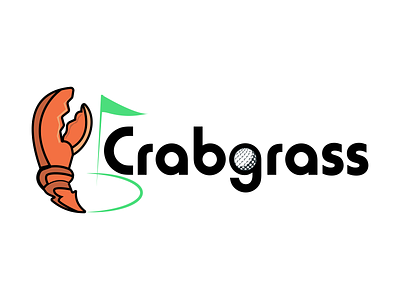 Crabgrass Golf Logo Concept 3d branding golf gradient graphic design logo