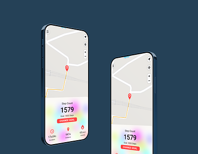 Fitness Tracker android app branding fitness graphic design mockup ui