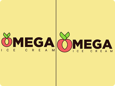 Omega Ice Cream branding design graphic design ice cream illustration logo vector