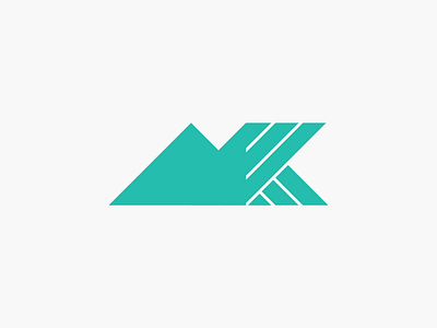 MK Monogram letter mark logo mk mk lettetmark mk logo negative space simple logo