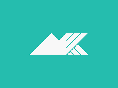 MK Logo geometric logo k logo lettermarks logo m logo mk mk lettermark negative space