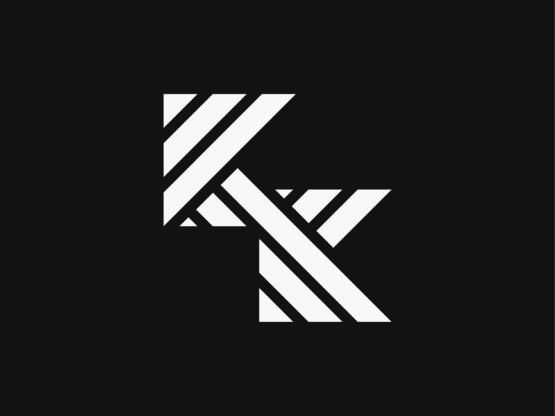 KK Negative Space Monogram By Leigh Kennedy On Dribbble