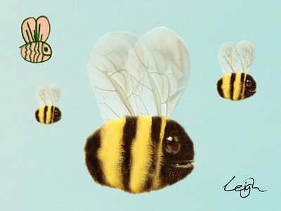 Kids Bee Drawing Brought to Life bee character character design concept art image manipulation photo manipulation photoshop