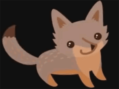 distorted fox animation character distorted distortion face facebook fox gif meme motion sticker weird